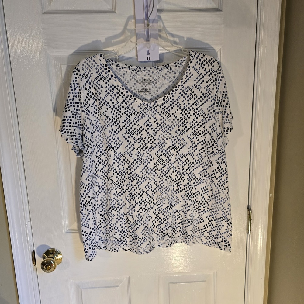 Sonoma Goods The Everyday Tee V-Neck Tee Shirt Top Womens Size 1X